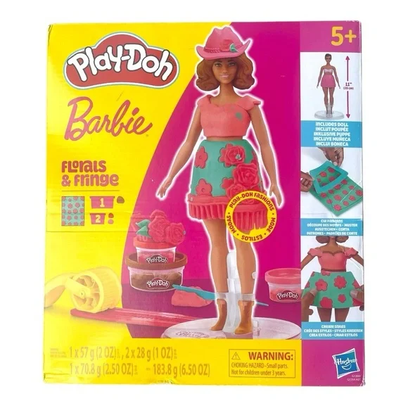 056 Play-Doh Barbie Florals & Fringe Set - Picture 2 of 7